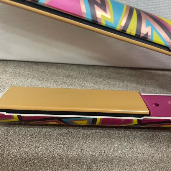 CHI Air Flat Iron Adjustable Temperature Control Decorative Design Pink Teal - Picture 6 of 9